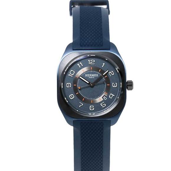 Hermes HERMES H08 SP1 744 Men's Watch Blue Dial Titanium Back Skeleton Automa... - Picture 1 of 7